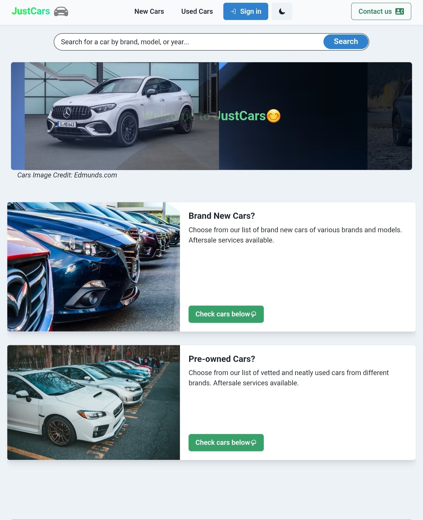 Phone Store mobile view